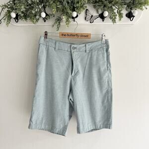 Lululemon Chino Shorts Mens 30 Commission Classic Fit Light Blue Flat Front 14-3